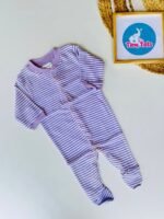 Violet Stripe - Sleepsuit