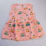A Bus  - Back Button Muslin  Frock - Image 3