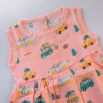 A Bus  - Back Button Muslin  Frock - Image 2