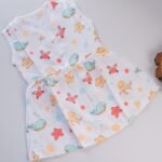 A Crab- Front Button Muslin  Frock