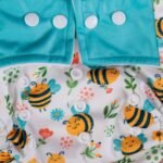 The Tiny Tots Organic Reusable Cloth Diapers - Blue Honey Bee - Image 3