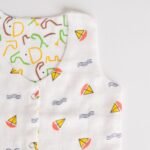 Reversible Muslin Baby Jabla —  Boat / Elephant Print - Image 3