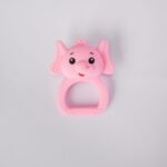Elephant Rattle Teether - Baby Pink