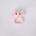 Elephant Rattle Teether - Light Pink