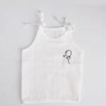 White Muslin Knot Jabla with Balloon Embroidery – 100% Cotton for Newborns
