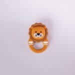 Lion Rattle Teether -Brown