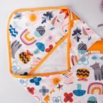 Newborn Receiving Blanket- Rainbow Woodland - Image 2