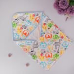Newborn Receiving Blanket- Colourful Zoo