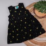 Kimono Frock - Black Color with Yellow Lemon