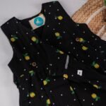 Kimono Frock - Black Color with Yellow Lemon - Image 2