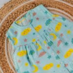 Pastel Blue - Sky Theme Muslin Frock - Image 2