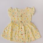 Polka Dots - Muslin Front Button Frock