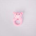 Teddy Rattle Teether -Pink