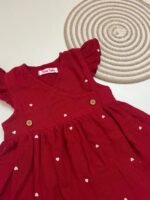 Kimono Frock - Red with White multi heart - Image 3