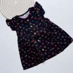 Girls Black Cotton Cherry Print Frock – Cute & Comfortable New Collection