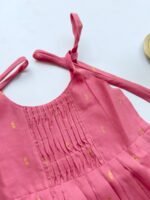 Baby Silk Knot Frock – Pink - Image 3