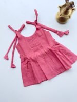 Baby Silk Knot Frock – Pink