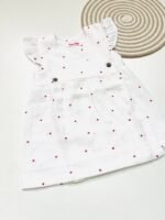 Kimono Frock - White with Multi Red heart - Image 2