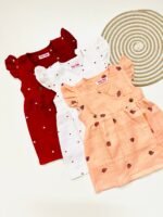 Kimono Frock - White with Multi Red heart - Image 4