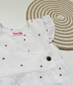 Kimono Frock - White with Multi Red heart - Image 3