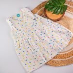 Kimono Frock - White with multi heart